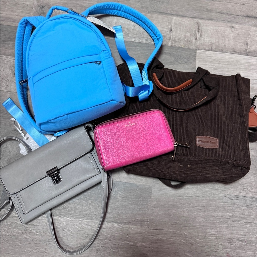 Random bundle of wallet, Crossbody tote bags Kate Spade included